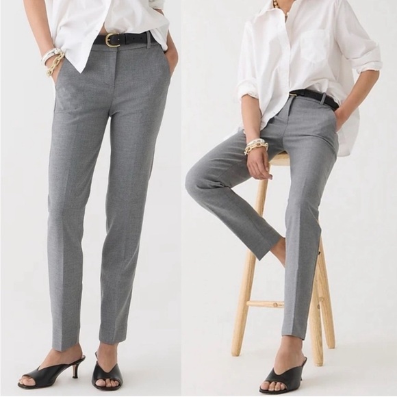 J. Crew Cameron Four Season Stretch Slim Trouser Dress Pants Career Gray - Picture 1 of 15